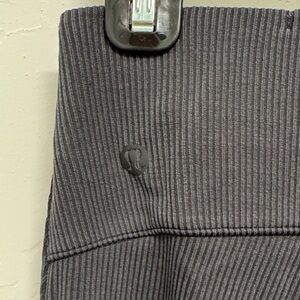 lululemon athletica Gray Ribbed Straight Leg Leggings